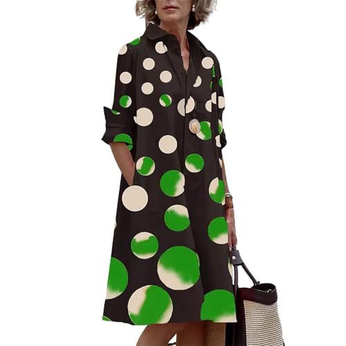 Women's Floral Print Lapel Collar Sheath Dress