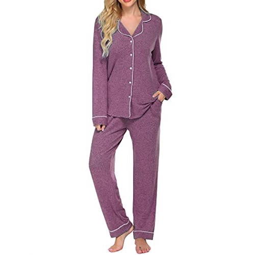 Women's Cuban Collar Star Floral Print Long Sleeve Shirt Set