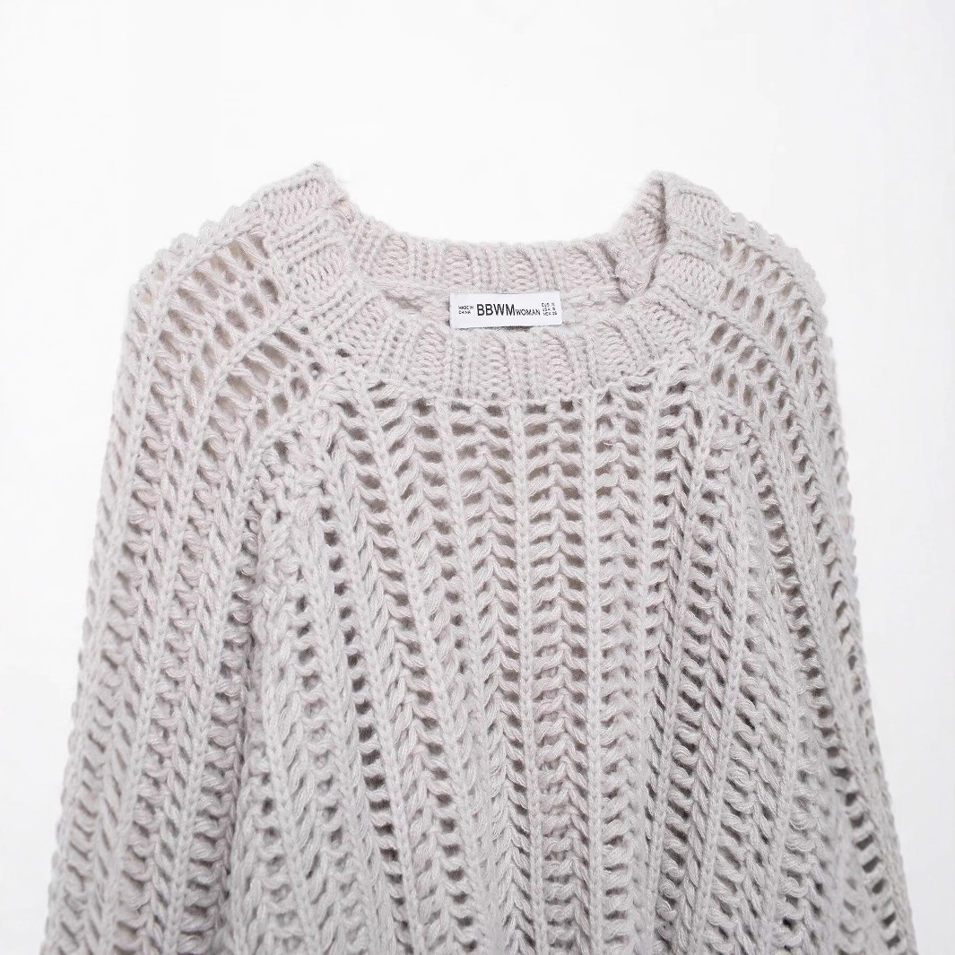 Women's Casual Chunky Knit Open-Front Cardigan with Side Detail