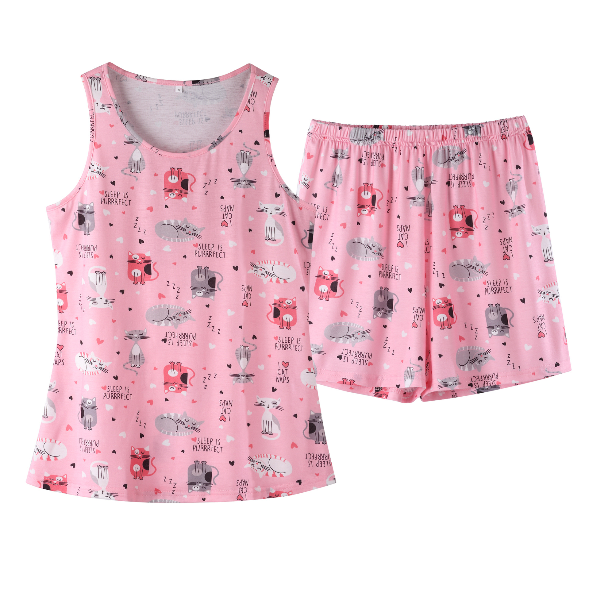 Women's Printed Tank Top and Shorts Lounge Set