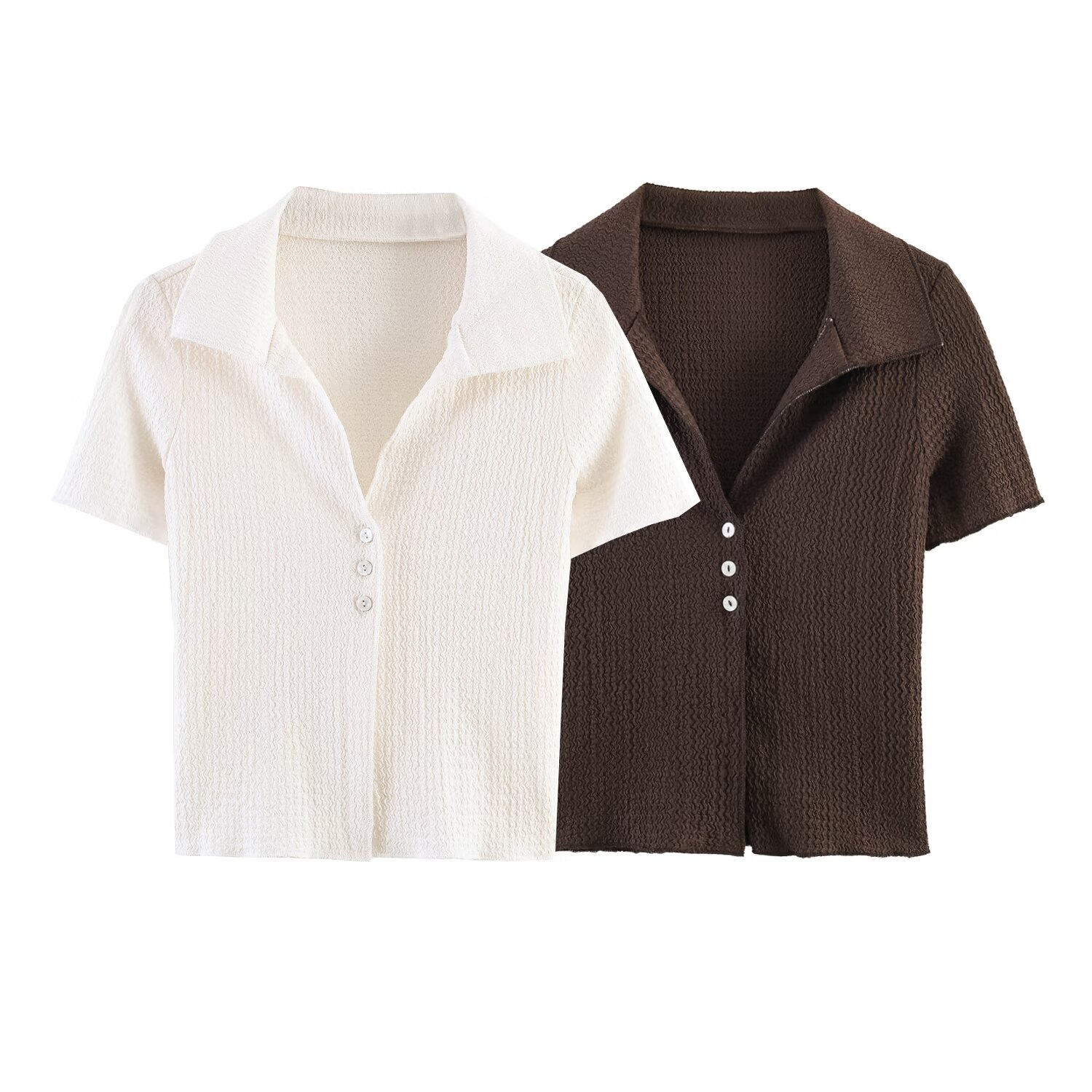Women's V-Neck Short Sleeve Wide-Leg Pants Set