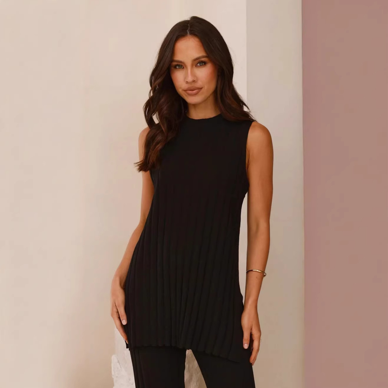 Women's Casual Knit Sweater and Pants Two-Piece Set