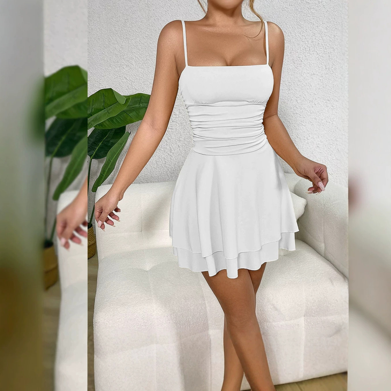 Women's Sexy Backless Cami Bodycon Mini Dress