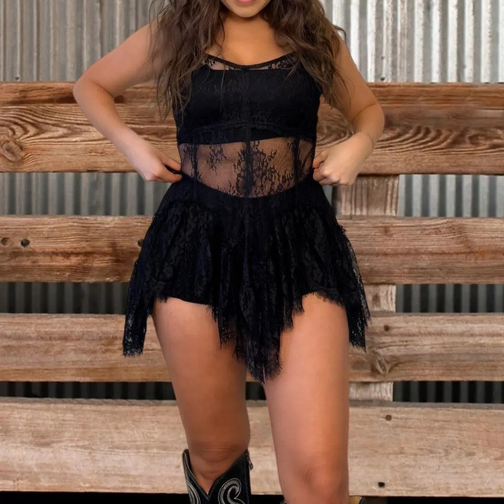 Lace Cutout Cami Bodycon Mini Dress