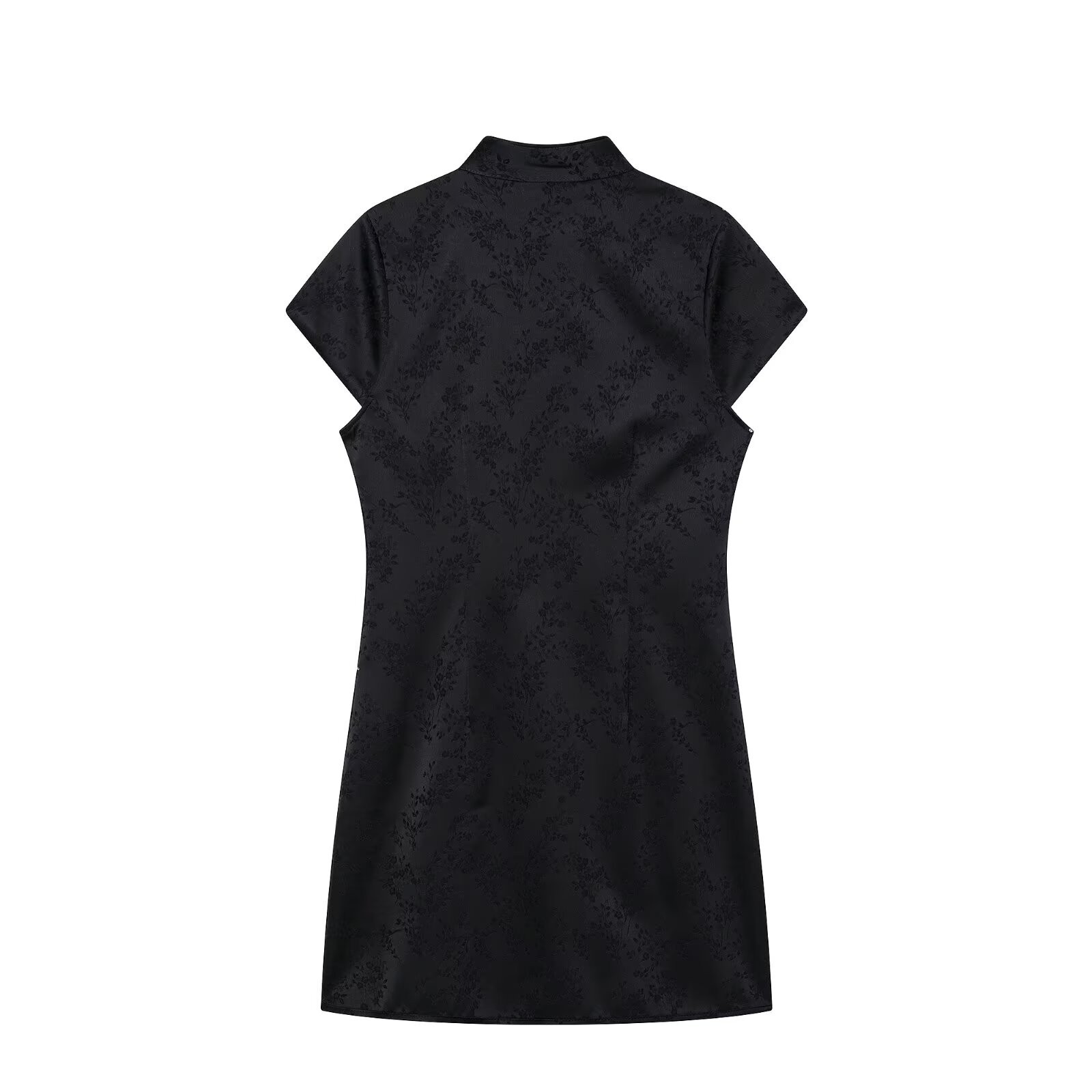 New Chinese Style Jacquard Short Cheongsam Dress