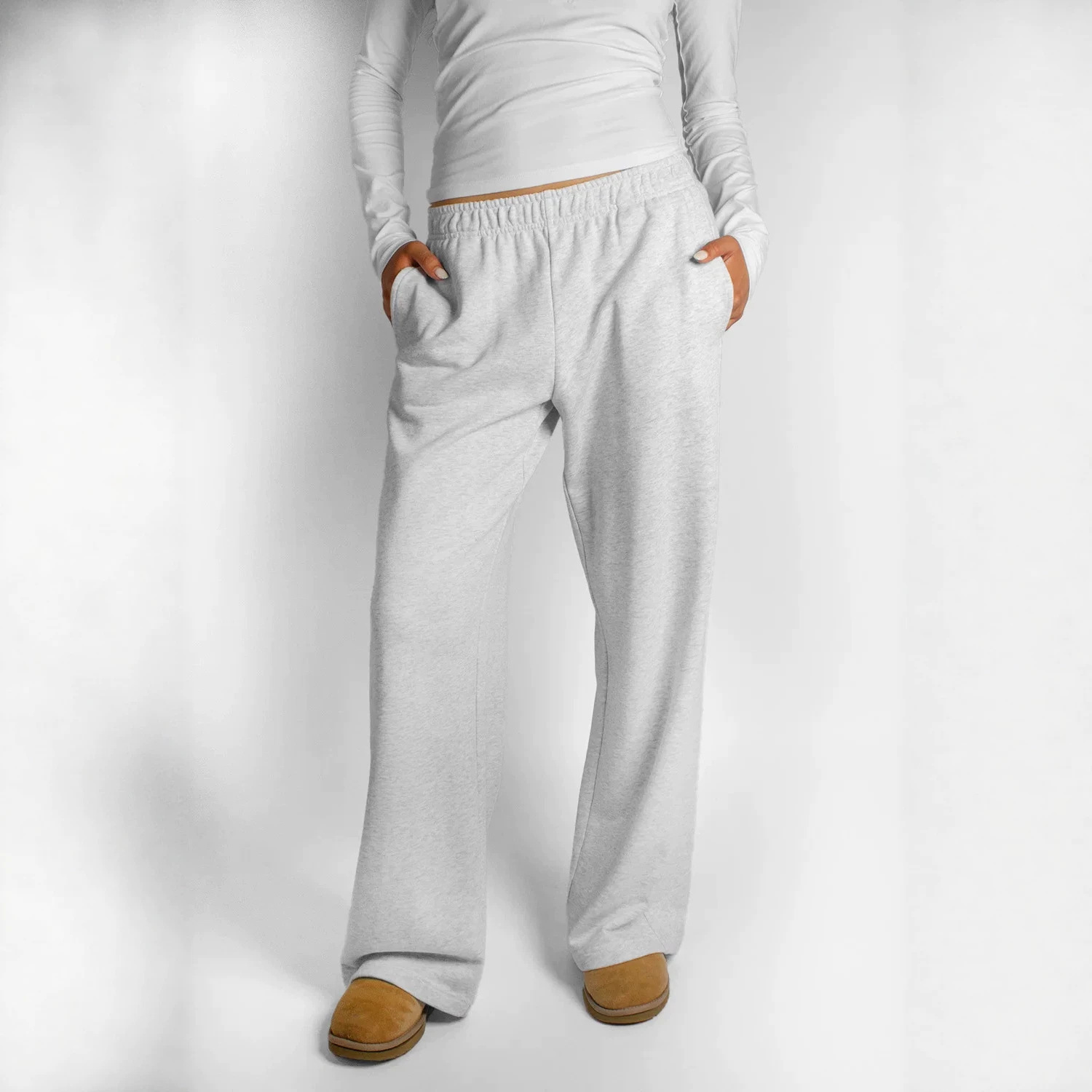 Wing Sequin Embroidered Loose Pockets Women's Pants