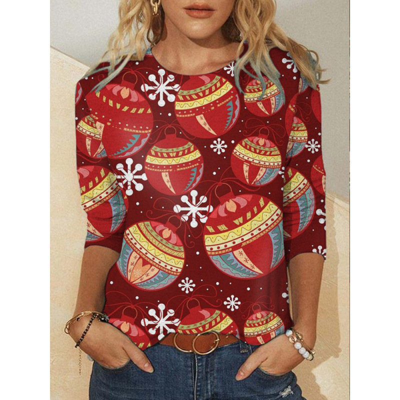 3D Print Crewneck Pullover Hoodie Women's Casual Sweatshirt