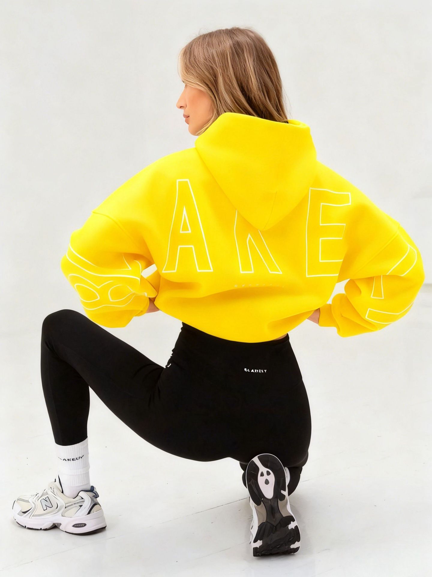 Women's Letter Print Hooded Sweatshirt