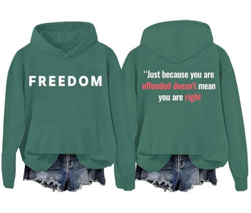 Freedom Patriotic Print Hoodie for Women