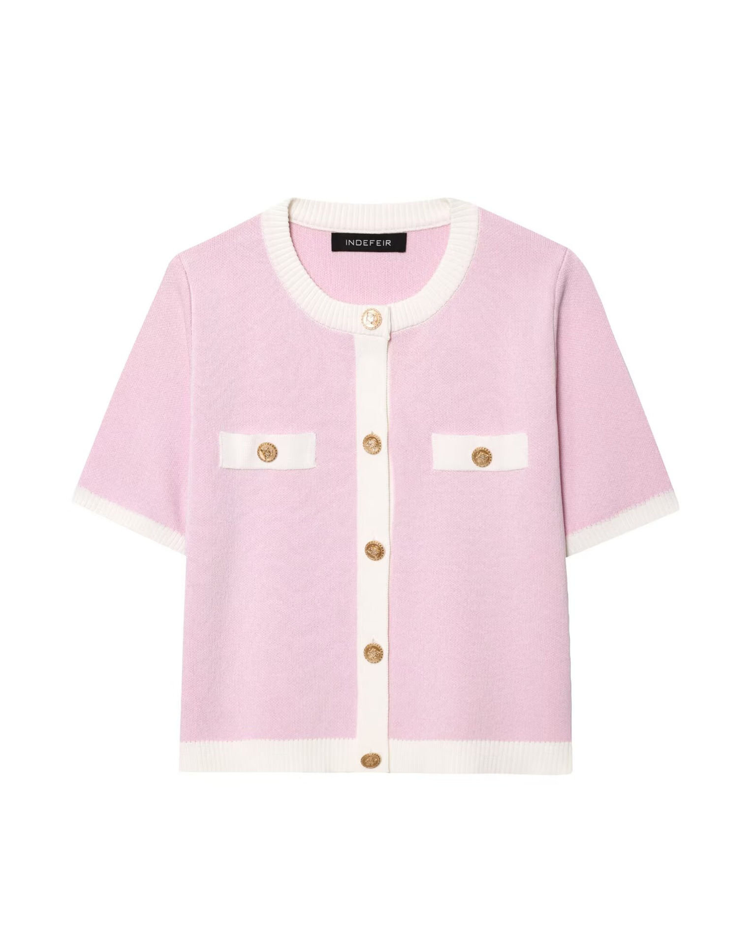 Short-Sleeve Knit Cardigan