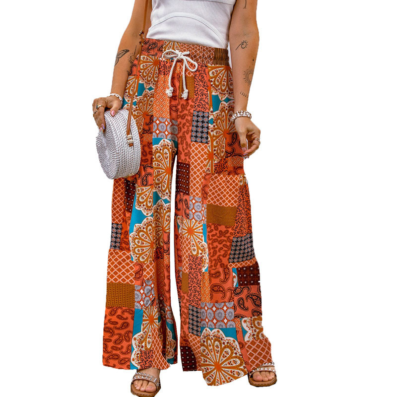Floral Print Loose Casual Pants