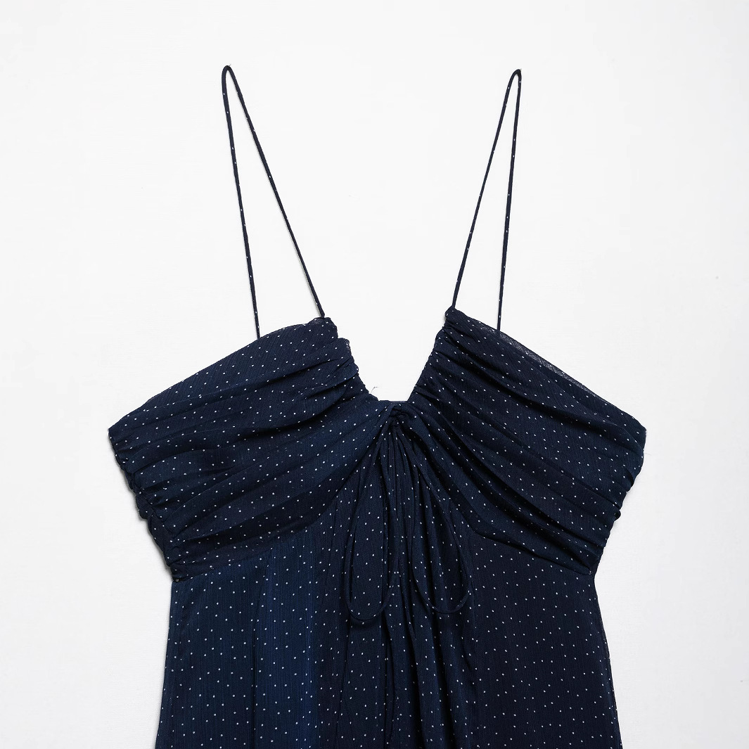 Polka Dot Print V-Neck Dress