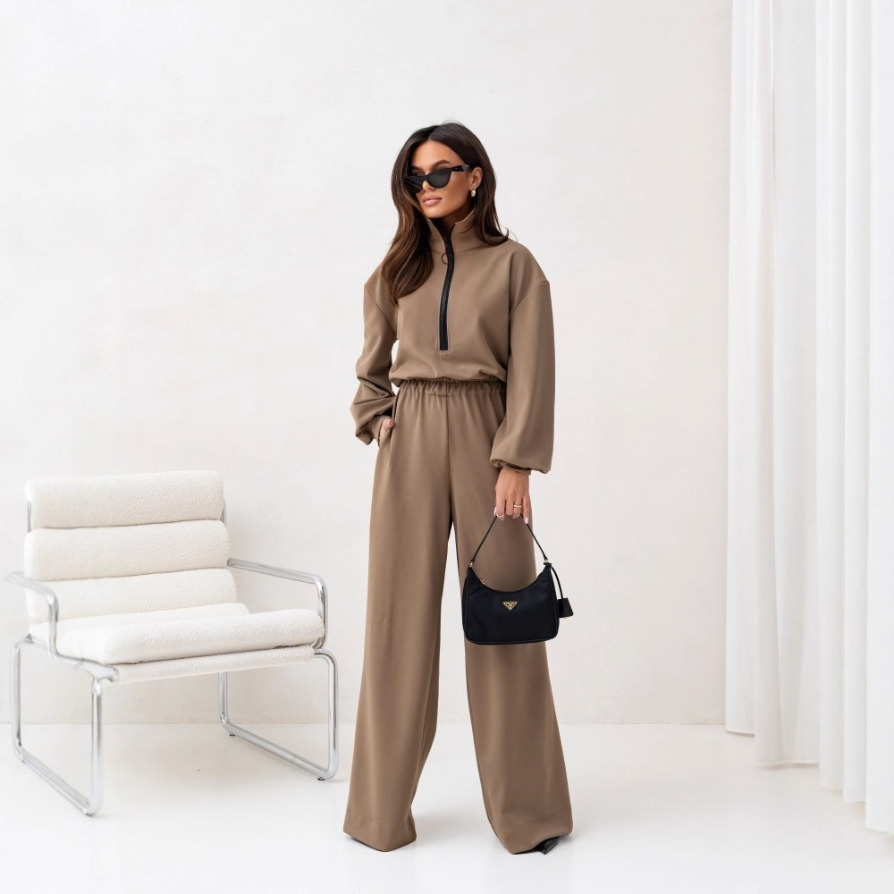 Women's Hooded Zip-Up Waist-Cinched Jumpsuit