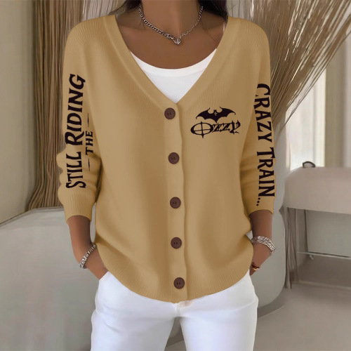 Casual Long-Sleeve Open-Front Cardigan Sweater