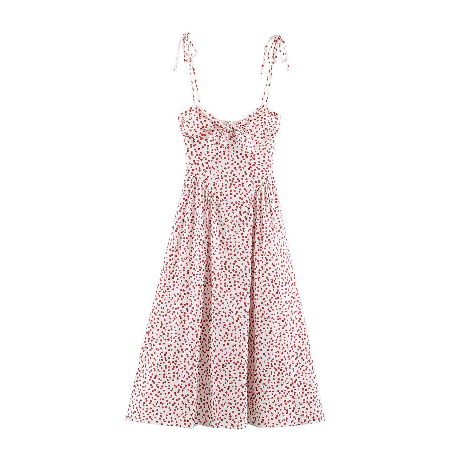 French Vintage Heart Print Sleeveless Cami Dress