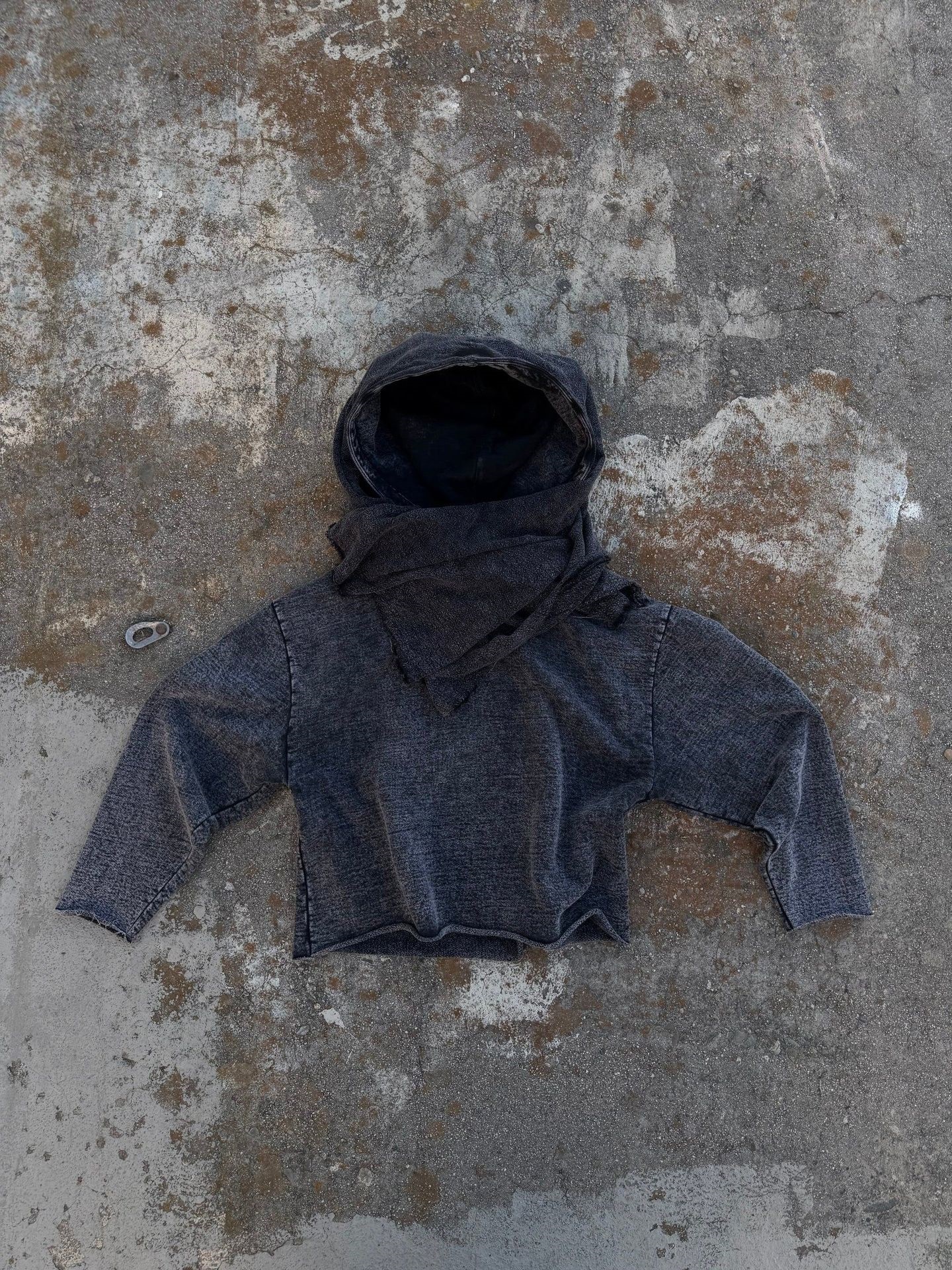Women's Hooded Sweatshirt with Scarf Color Block Streetwear
