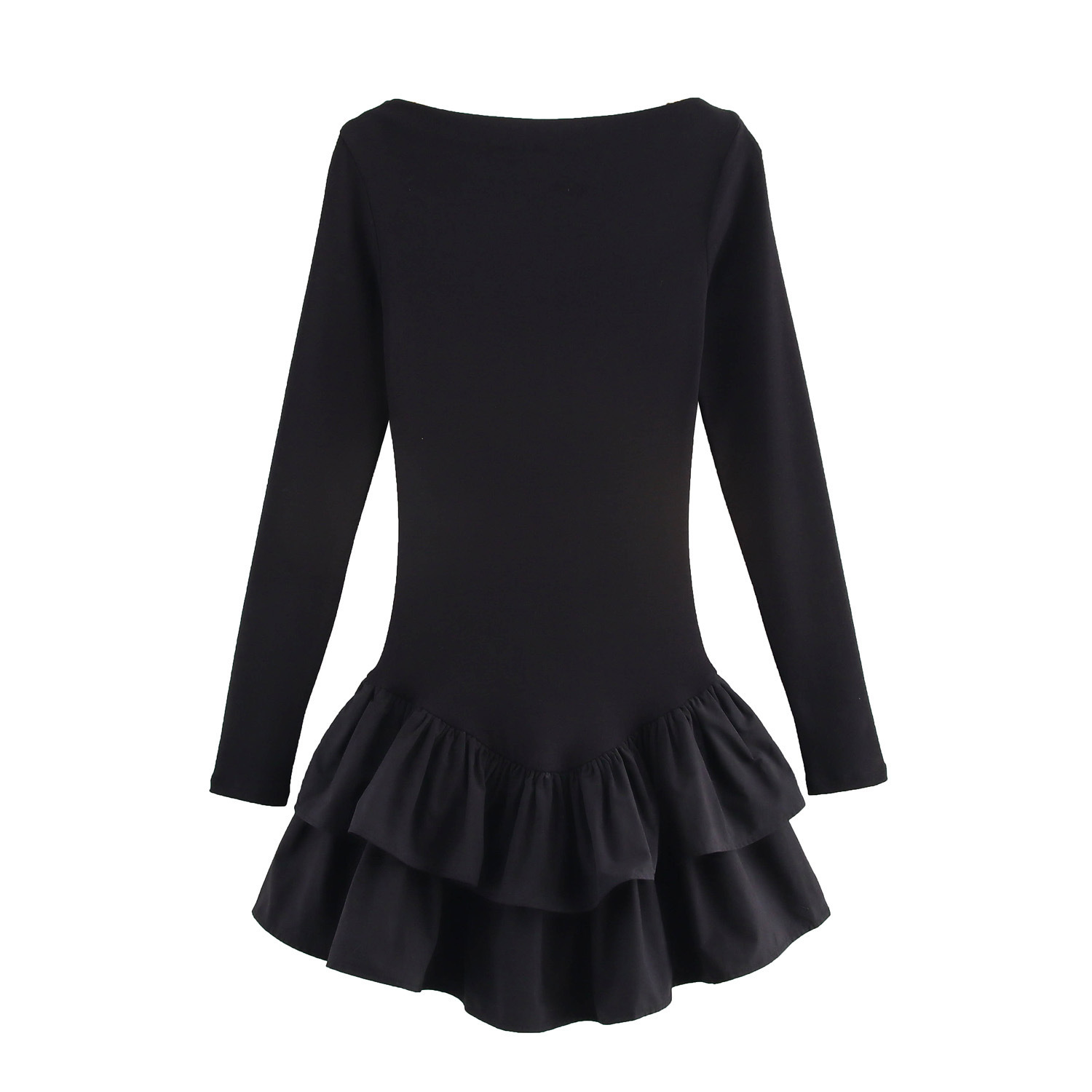 Women's Tiered Ruffle Long Sleeve Mini Dress