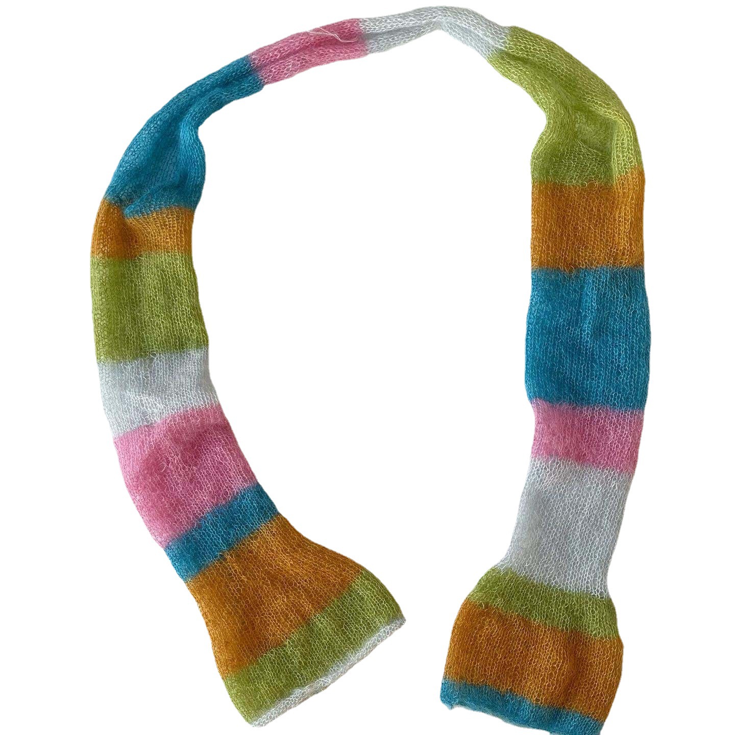 Rainbow Striped Cropped Cardigan Shrug