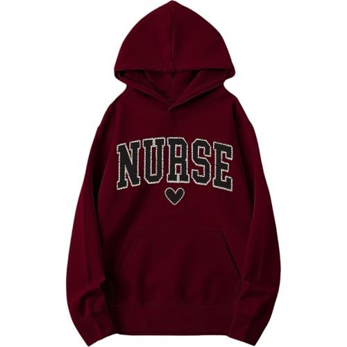 Women's Nurse Heart Print Casual Sweatshirt