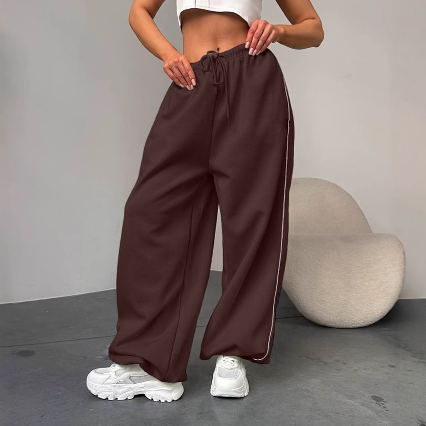 Women's Y2K Drawstring Wide-Leg Pants Streetwear