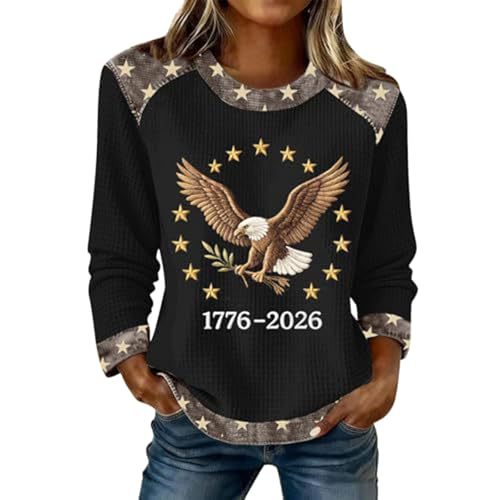 Women's USA Flag Star Print Sweatshirt