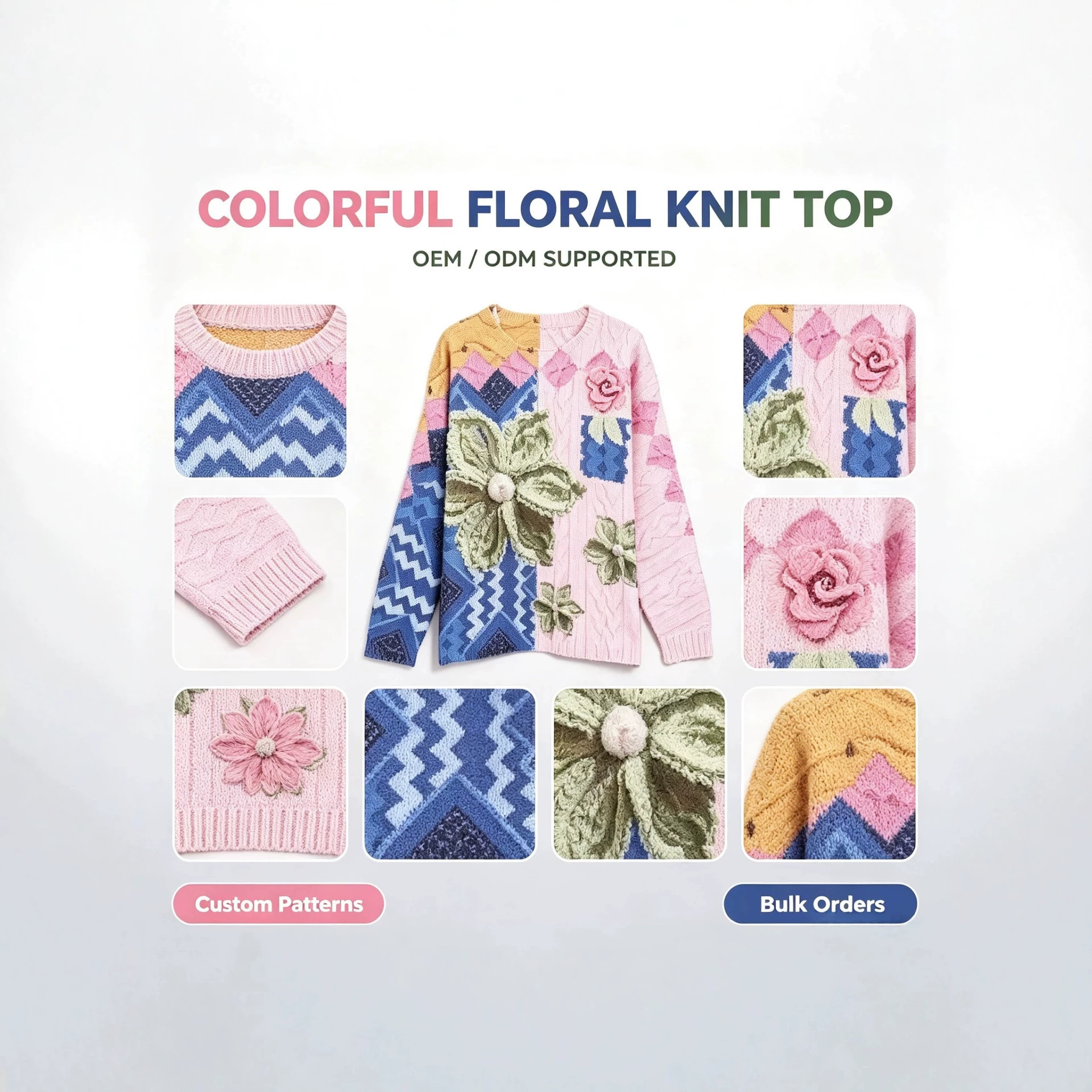 3D Print Christmas Sweater Women's Crewneck Long Sleeve Knit Pullover