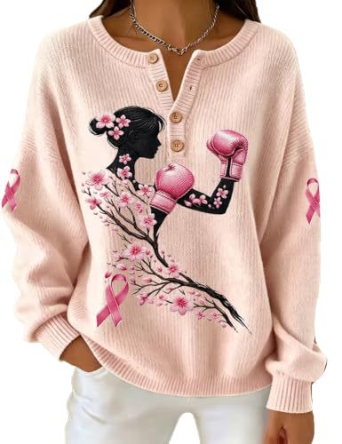 Women's Floral Ribbon Boxing Glove Print Hoodie