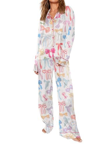 Women's Cuban Collar Print Long Sleeve Shirt Set