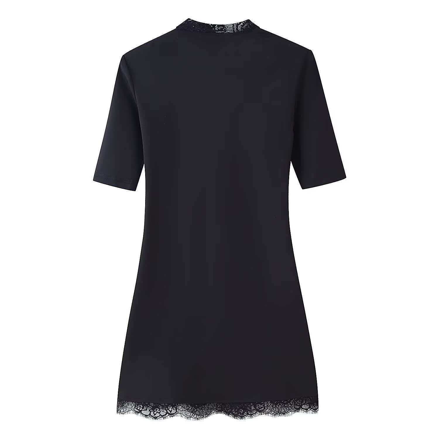 Women's Summer Lace Spliced Cutout Bodycon Dress