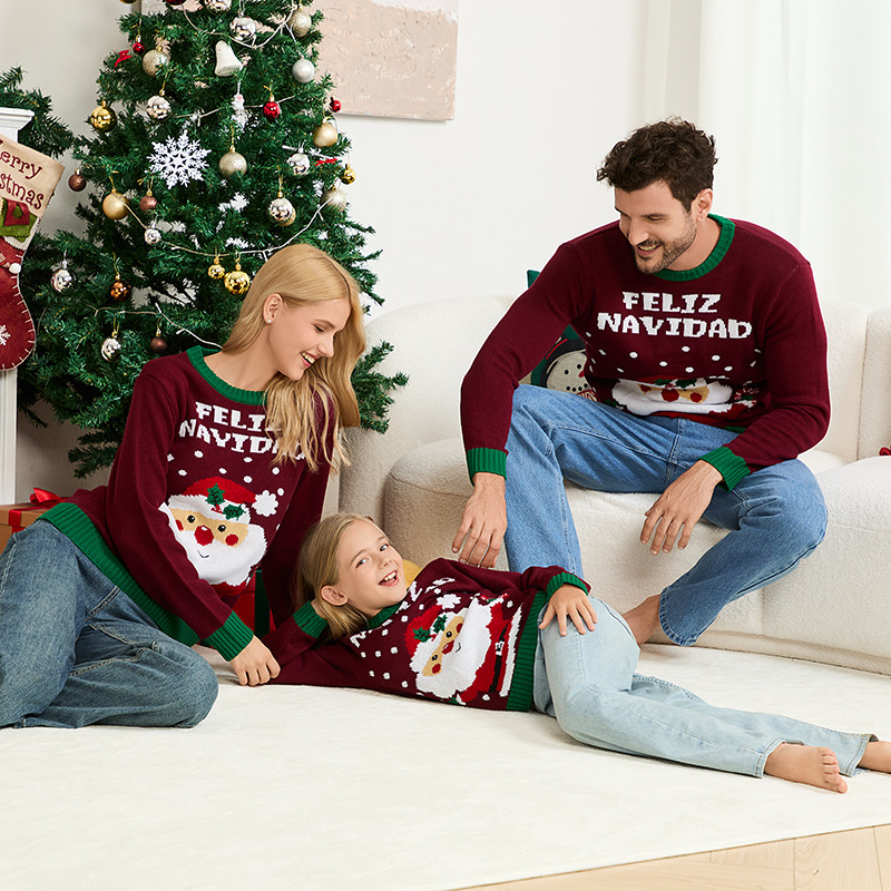Christmas Santa Pullover Sweater for Couples and Family