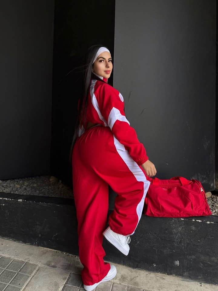 Colorblock Zip-Up Jacket & Drawstring Jogger Pants Set