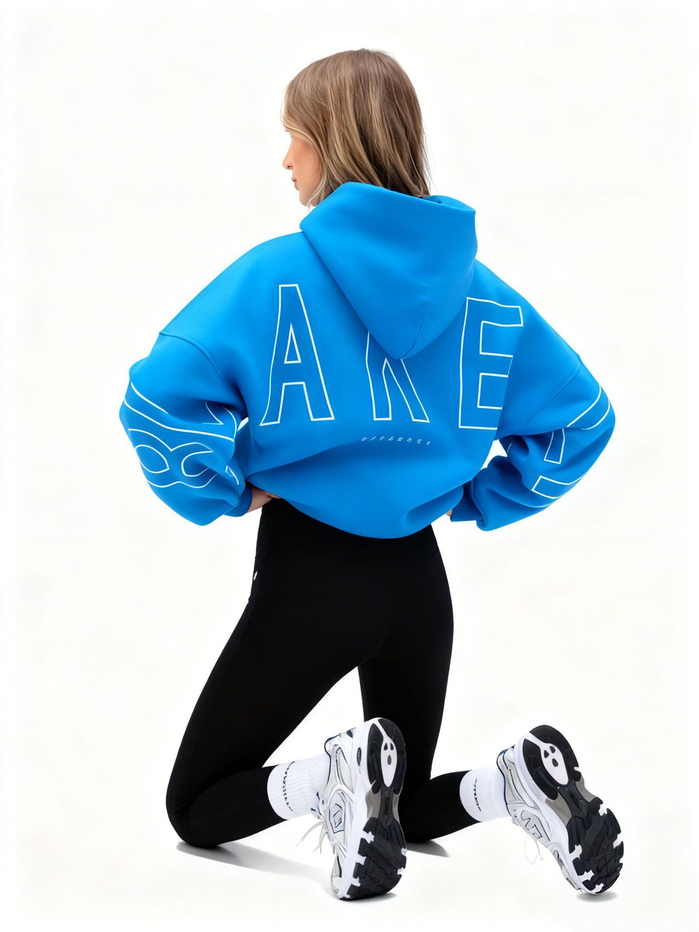 Women's Letter Print Hooded Sweatshirt