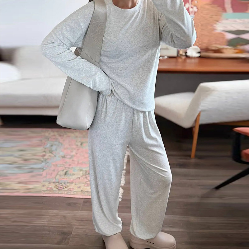 Women's Casual Two-Piece Sweatshirt & Wide-Leg Pants Set