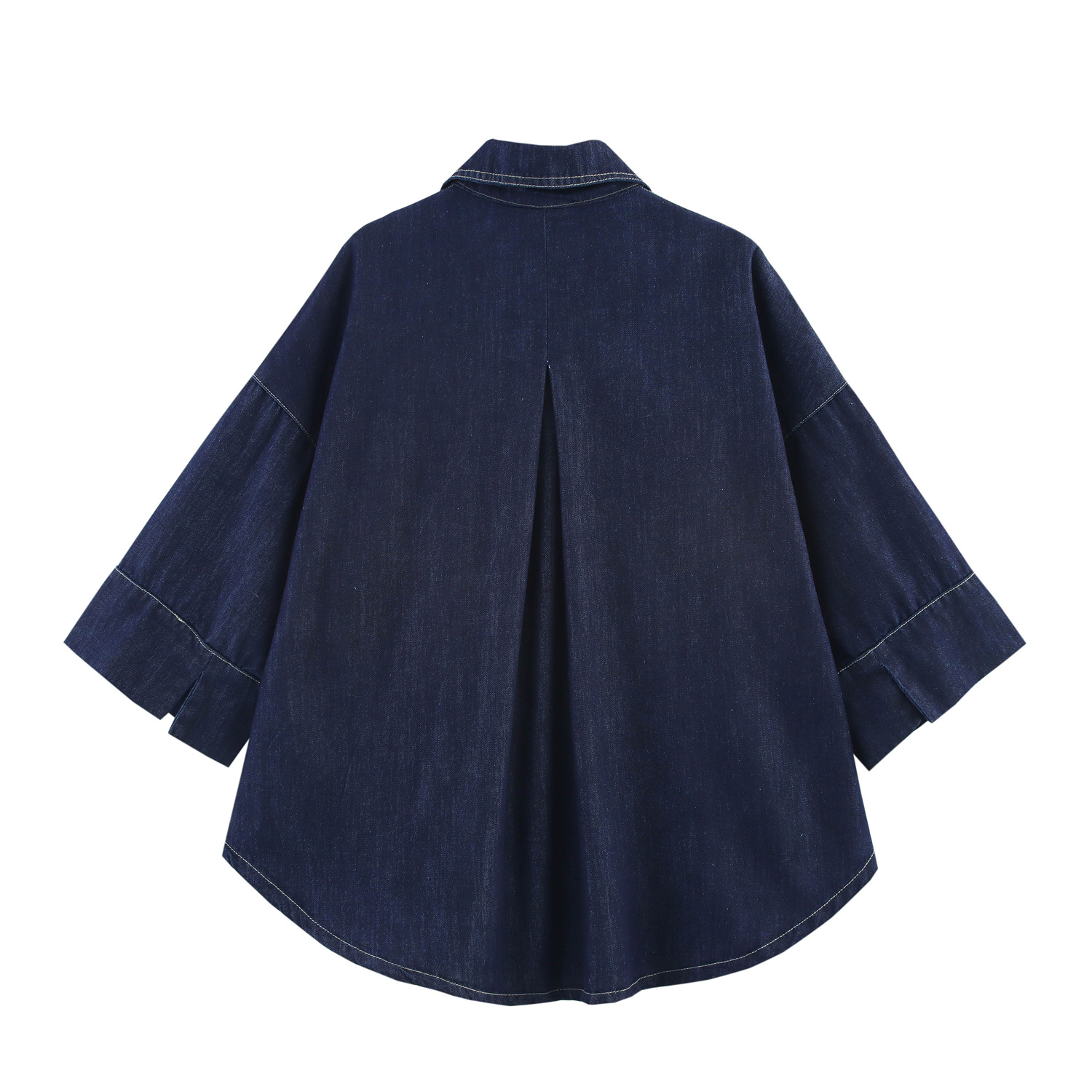 Women's Denim Shirt and Wide-Leg Pants Set