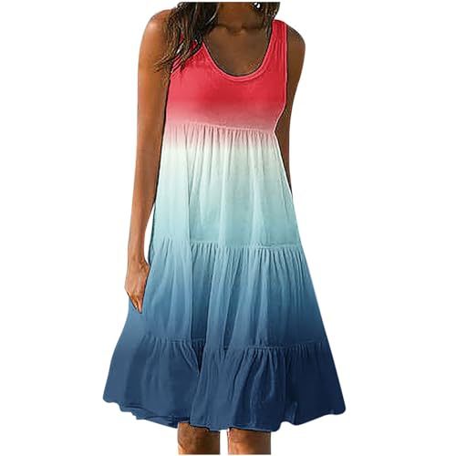 Women's Floral Print Ruched Bodycon Midi Dress Sleeveless Round Neck