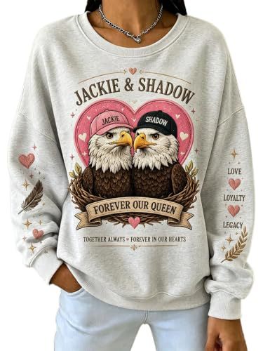 Women's Pumpkin Eagle Letter Heart Print Casual Sweatshirt