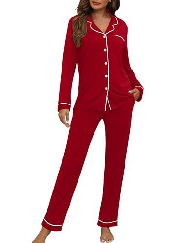 Women's Cuban Collar Polka Dot Print Long Sleeve Shirt Set