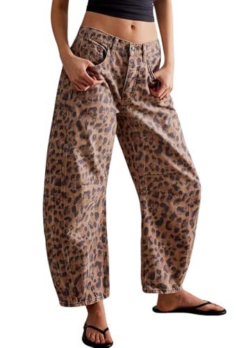 Women's Vintage Print Straight-Leg Casual Pants