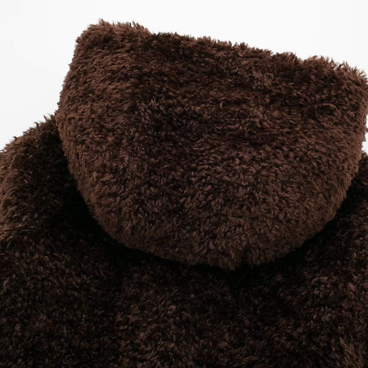 Women's Faux Fur Coat with Knot Button Detail
