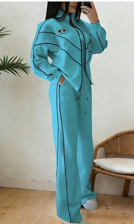 Men's Two-Piece Tracksuit with Jacket and Casual Pants