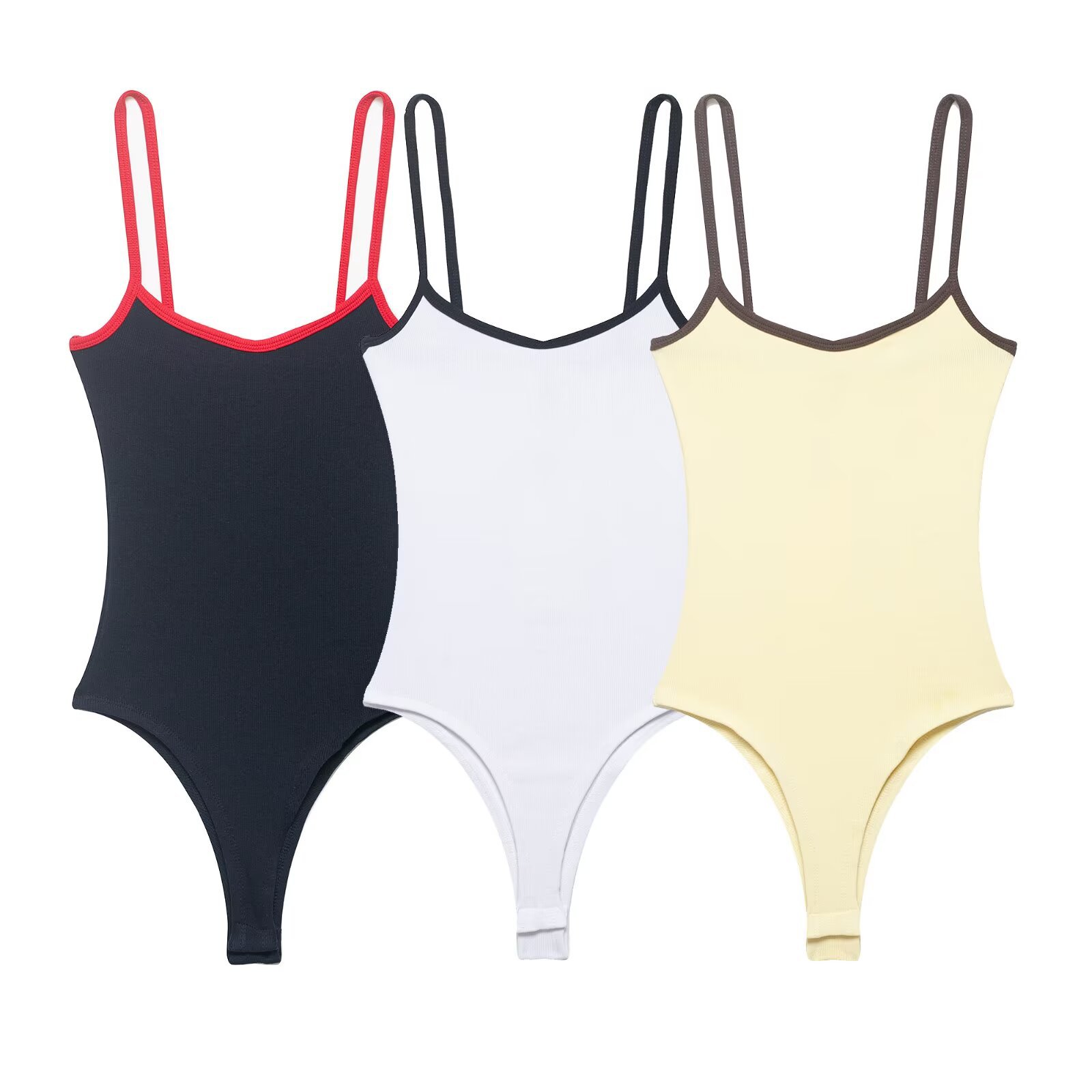 Color-Block Open-Back One-Piece Swimsuit