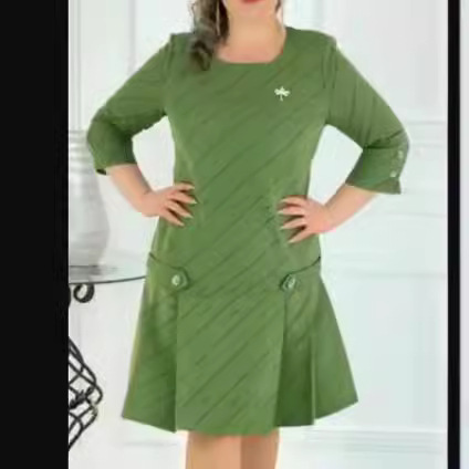 Women's Floral Midi Dress with V-Neck, Flared Sleeves, and Cinched Waist