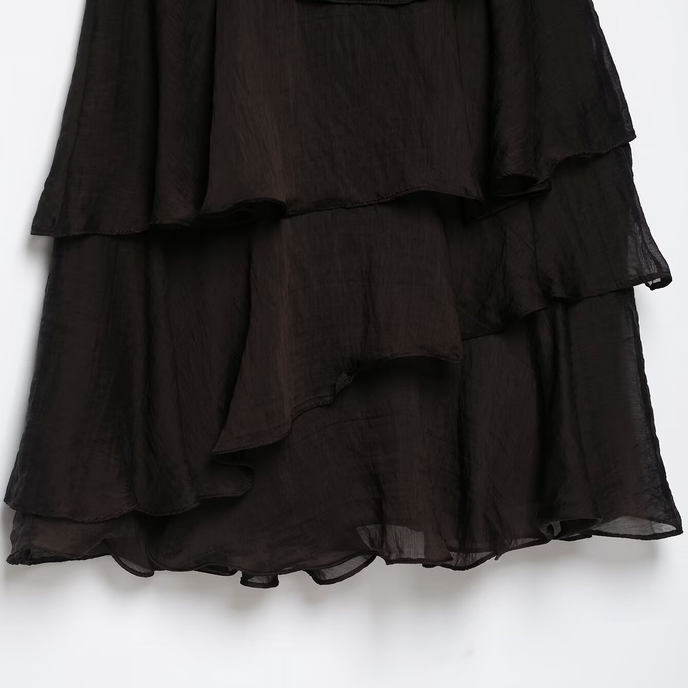 Women's Solid Color Tiered Short Dress with Halter Neck