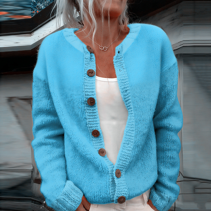 Women's Loose Knit Cardigan Sweater Coat