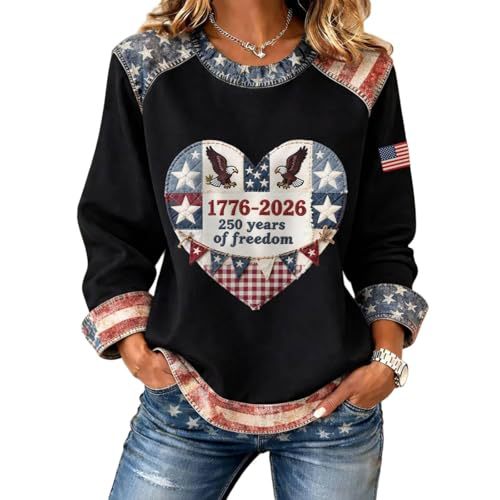 Women's American Eagle Print Crewneck Sweatshirt