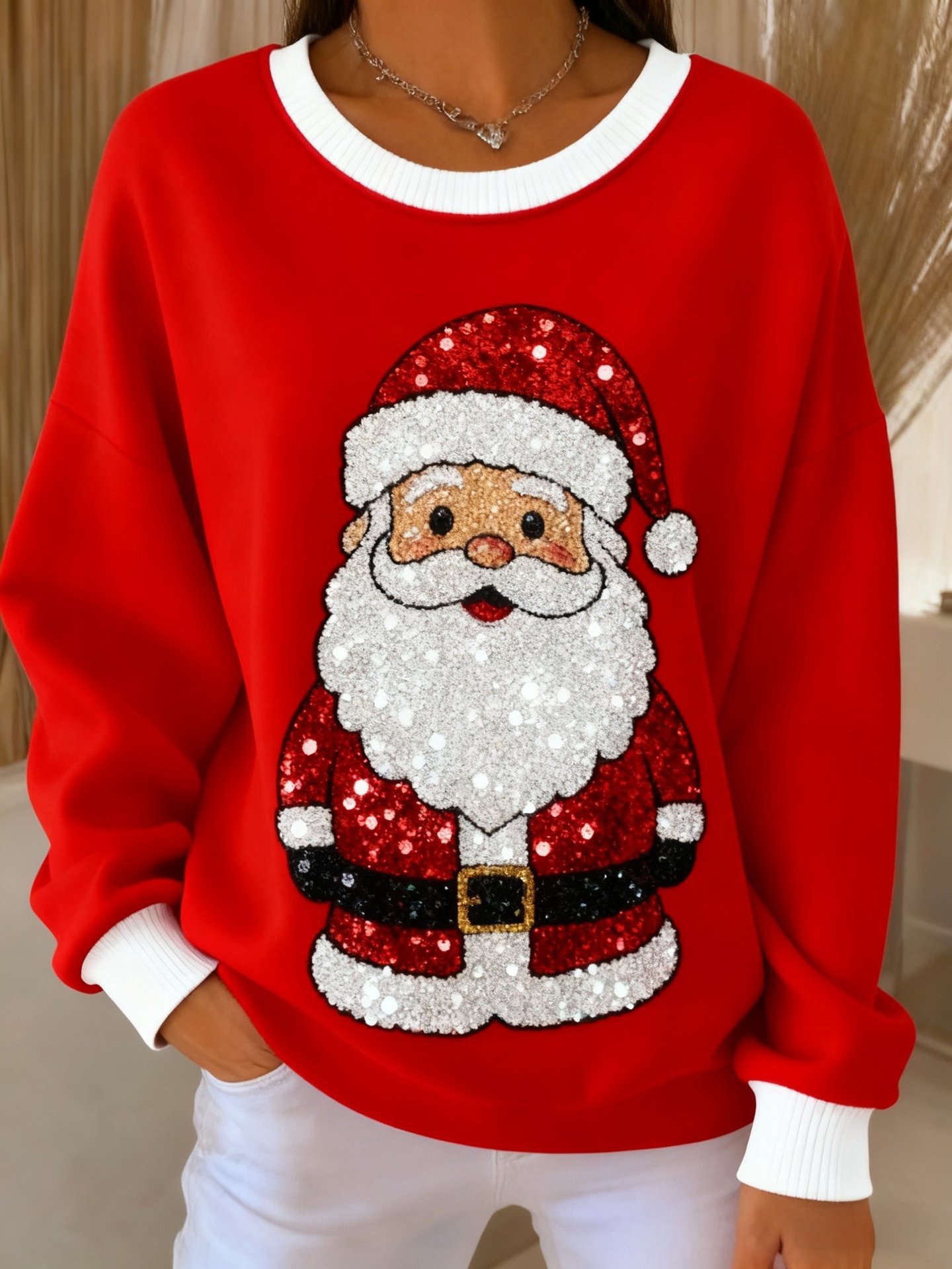 Christmas Pullover Women's Sweatshirt Oversized Crewneck
