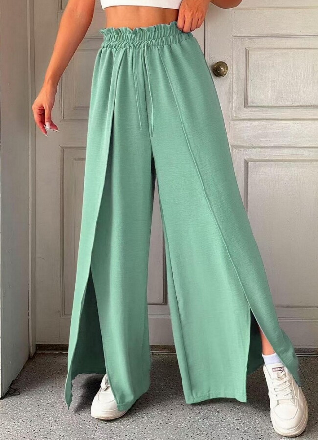 Women's High-Waist Pleated Wide-Leg Pants Loose Fit