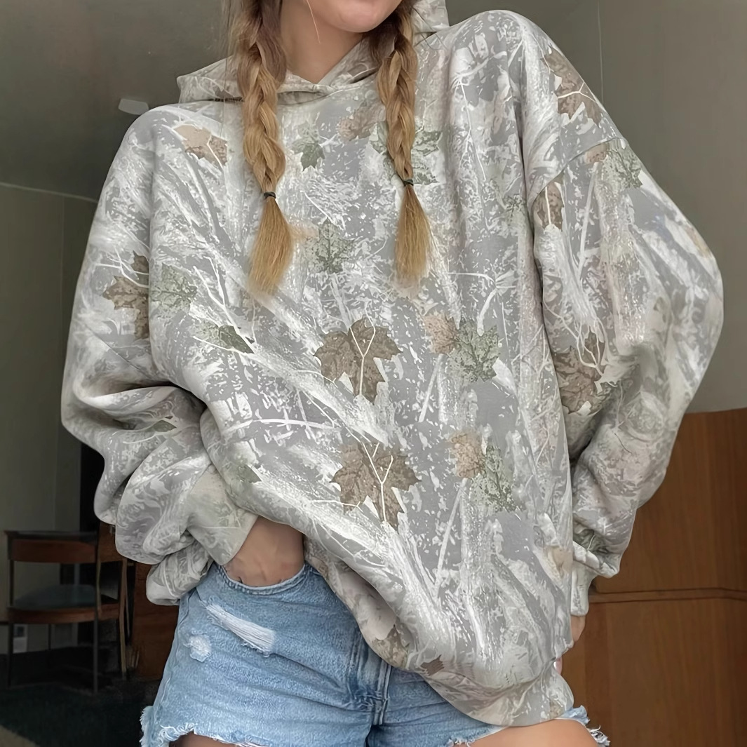 Hooded Sweatshirt Casual Pullover Colorblock