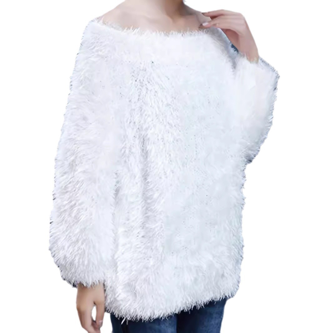 Off-Shoulder Fringed Knit Sweater