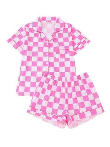 Women's Summer Hawaiian Print Short Sleeve Shirt Set
